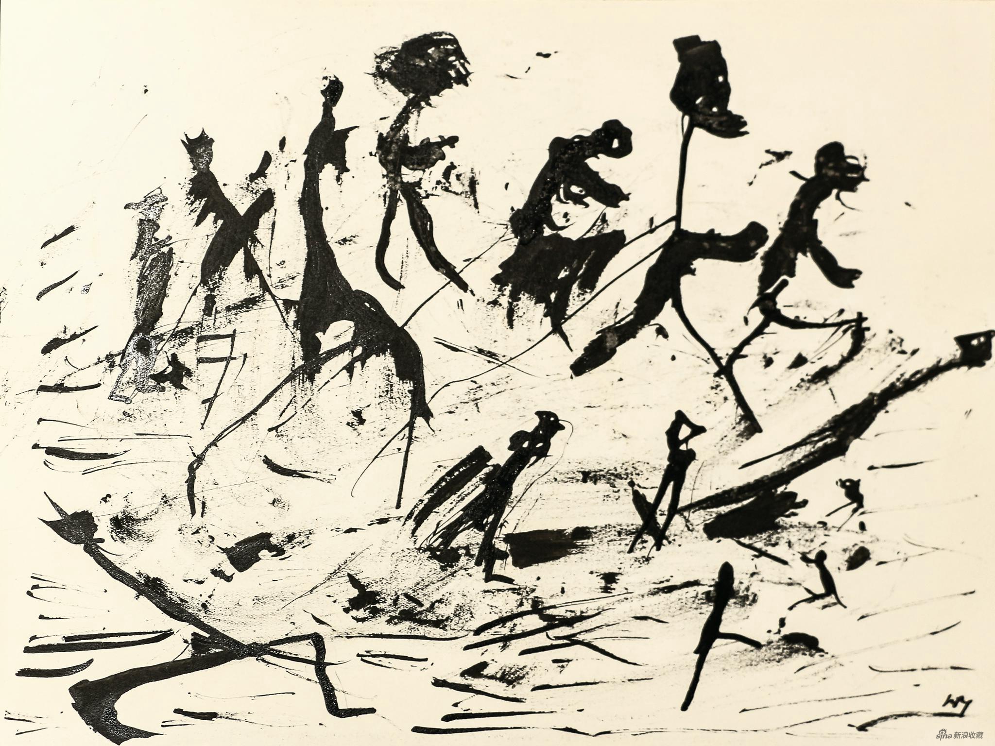 ޣHenri Michaux  ⡷UntitledPeople on paysageserie  ֽˮīInk on paper24  32 cm1950  52  ©Һ͵û 
